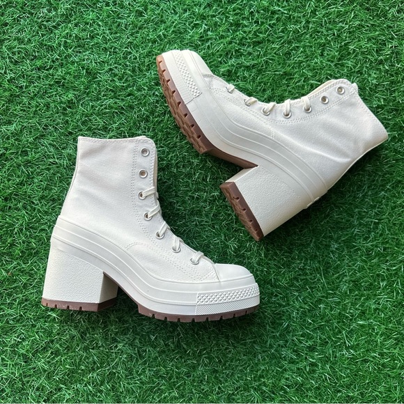 💝Converse Chuck 70 De Luxe Heel Hi Egret - Picture 6 of 9